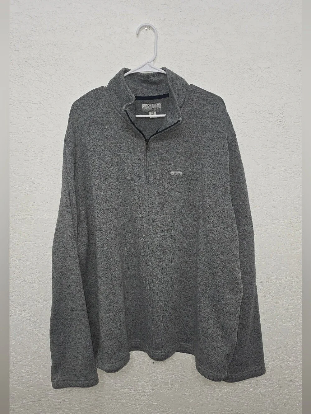 Ocean Current Men’s Charcoal Gray Half-Zip Sweater 3X